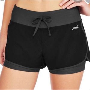 Workout running lined shorts Large Avia gray black